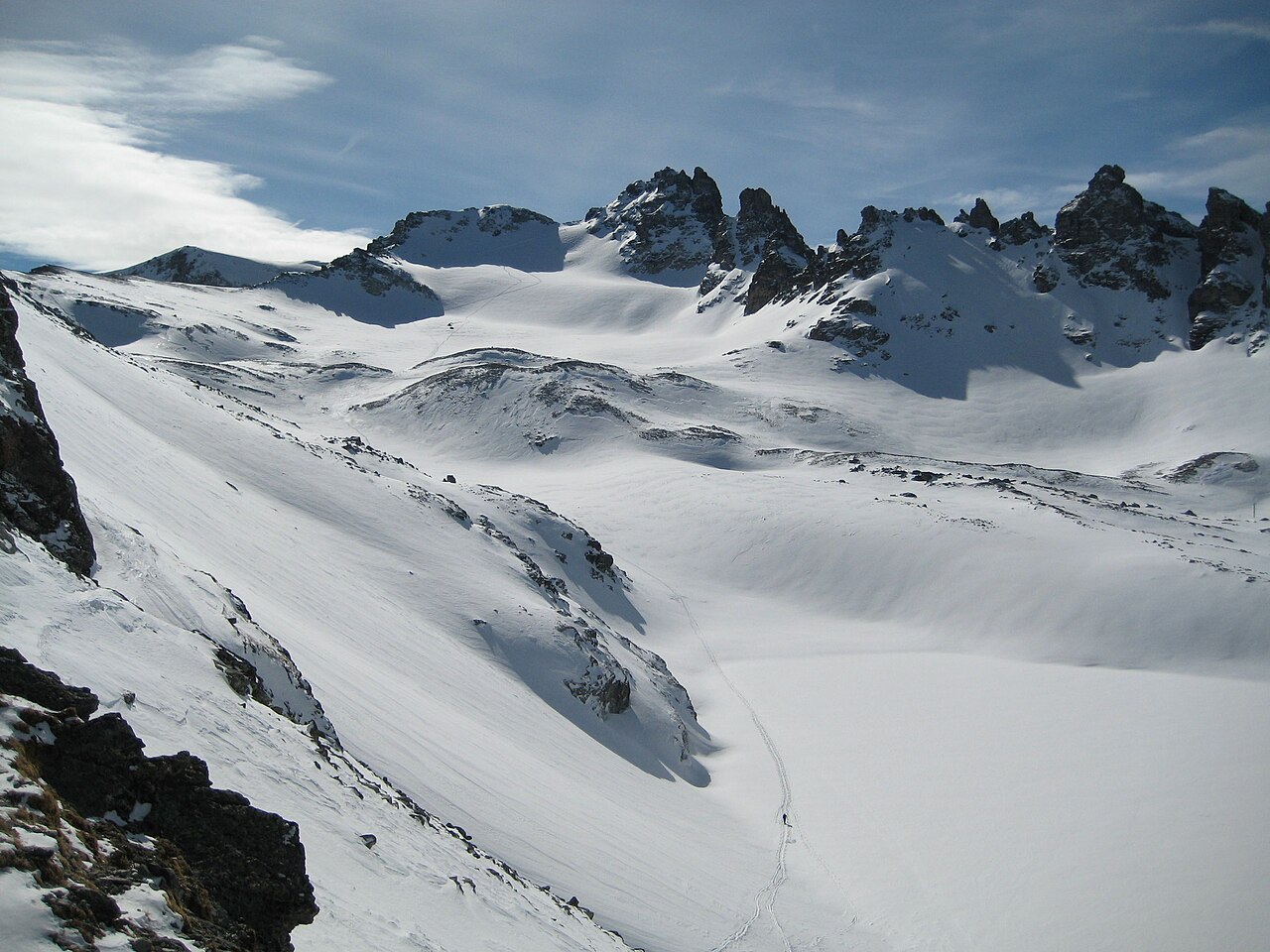 Pizol — winter view from the Scharte. Photo: Chogori01. Archive image; resized.