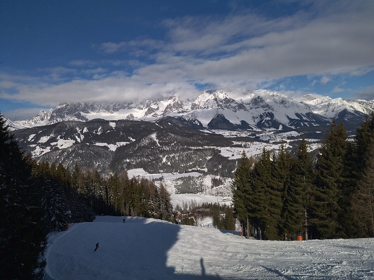 Reiteralm — winter slopes and mountain view. Photo: Jan Beránek. Archive image; resized.