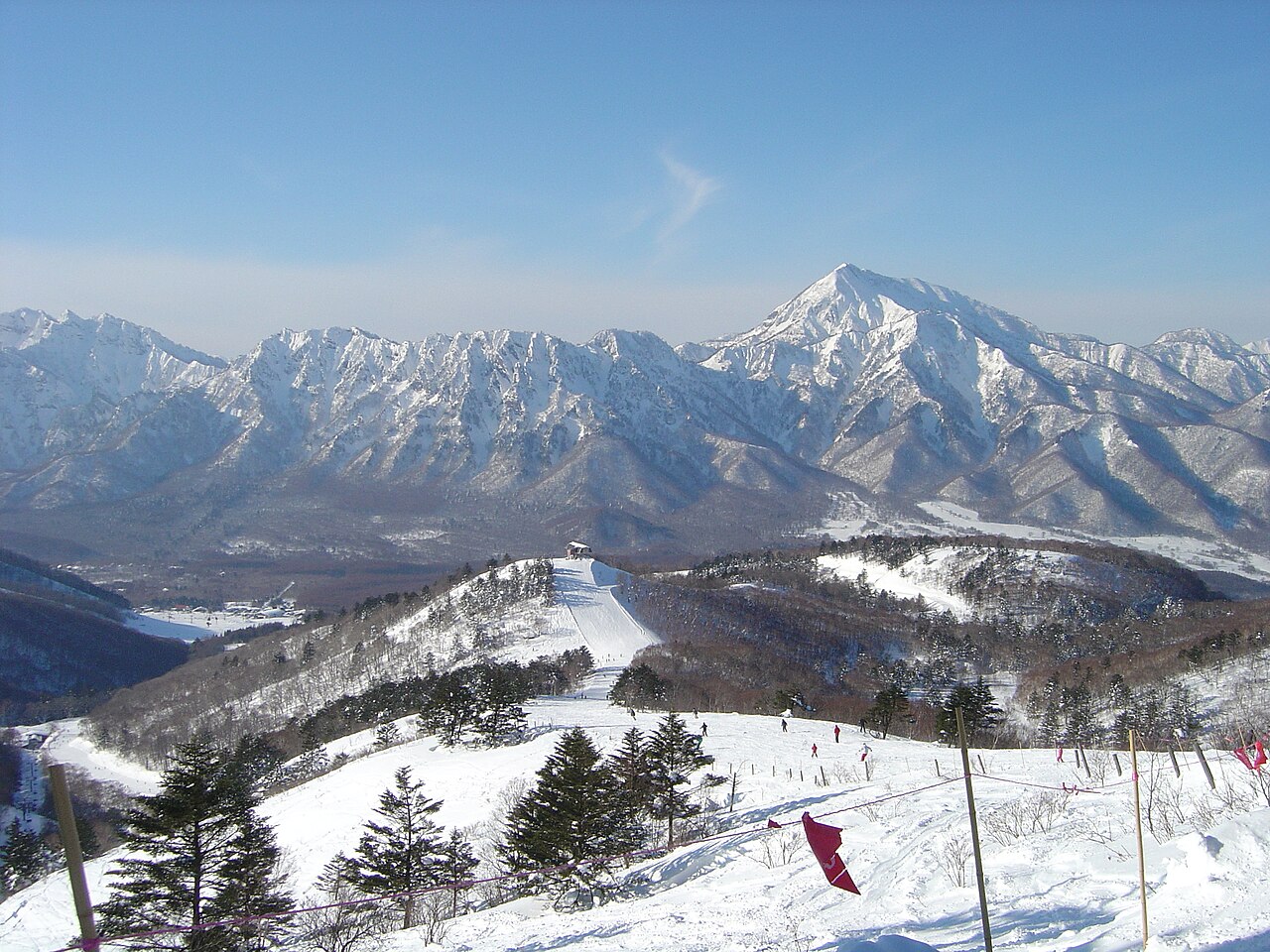 Togakushi — snowy ski slopes and mountain panorama. Photo: koutakkkkk(me). Archive image; resized.