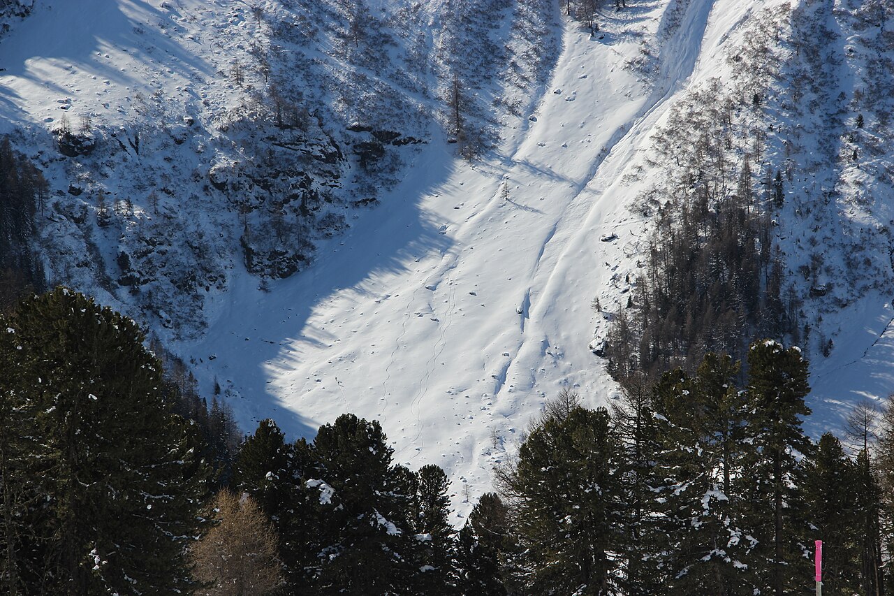 Vercorin — ski tracks in the snow. Photo: Björn S.... Archive image; resized.