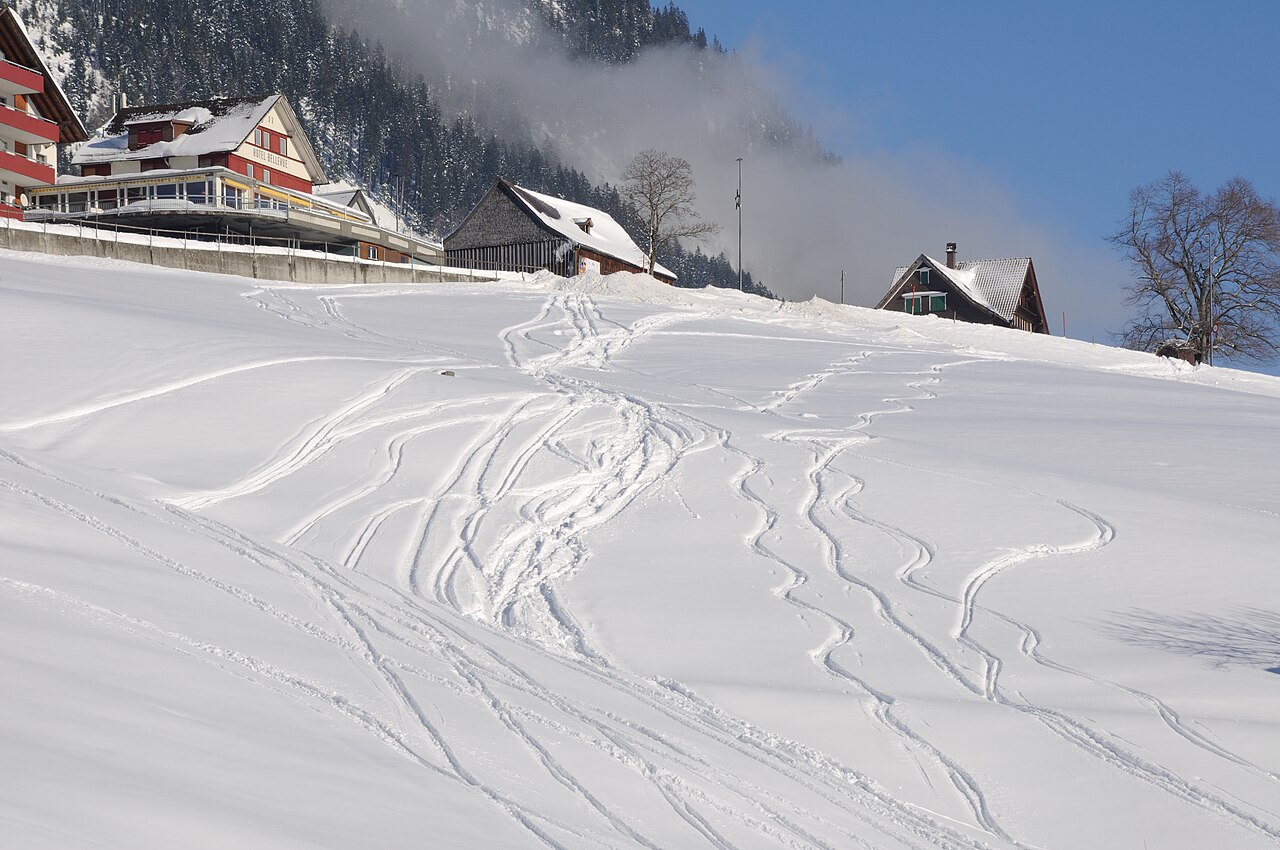 Wildhaus — winter ski slopes. Photo: Hansueli Krapf This file was uploaded with Commonist.. Archive image; resized.