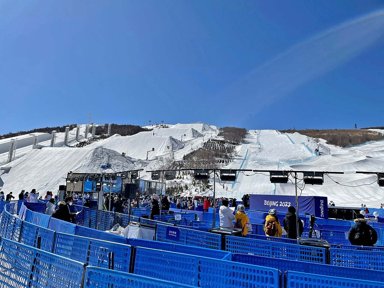 Genting Snow Park — snowboard cross venue during the 2022 Winter Paralympics. Photo: Kate McLoughlin. Archive image; resized.