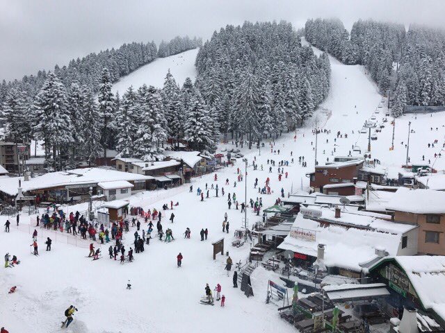 Borovets — ski slopes and resort base. Snow Report archive photo.