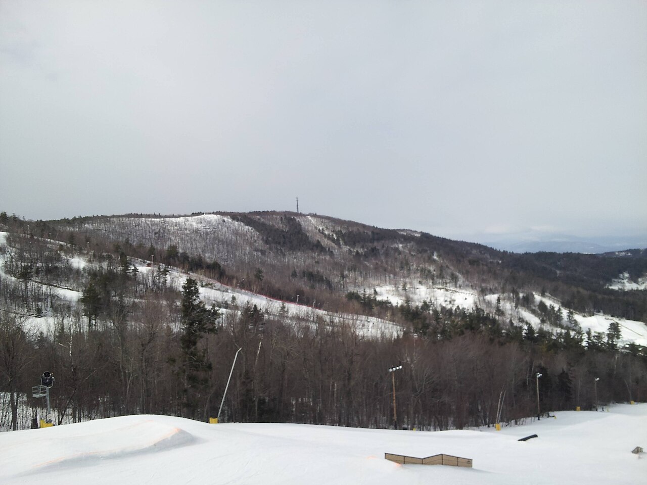 Gunstock — snowy view towards Mount Rowe. Photo: EgorovaSvetlana. Archive image; resized.