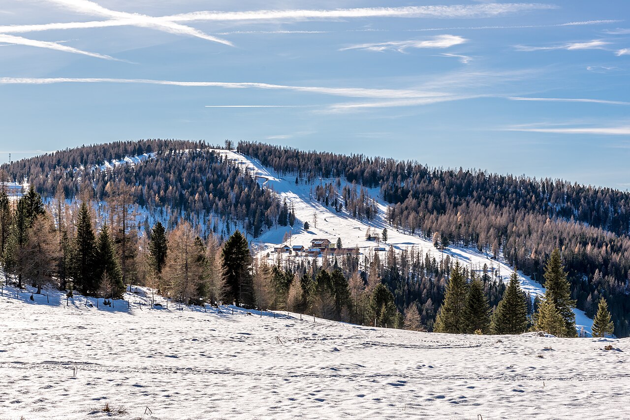 Hochrindl — winter ski slopes. Photo: Johann Jaritz. Archive image; resized.