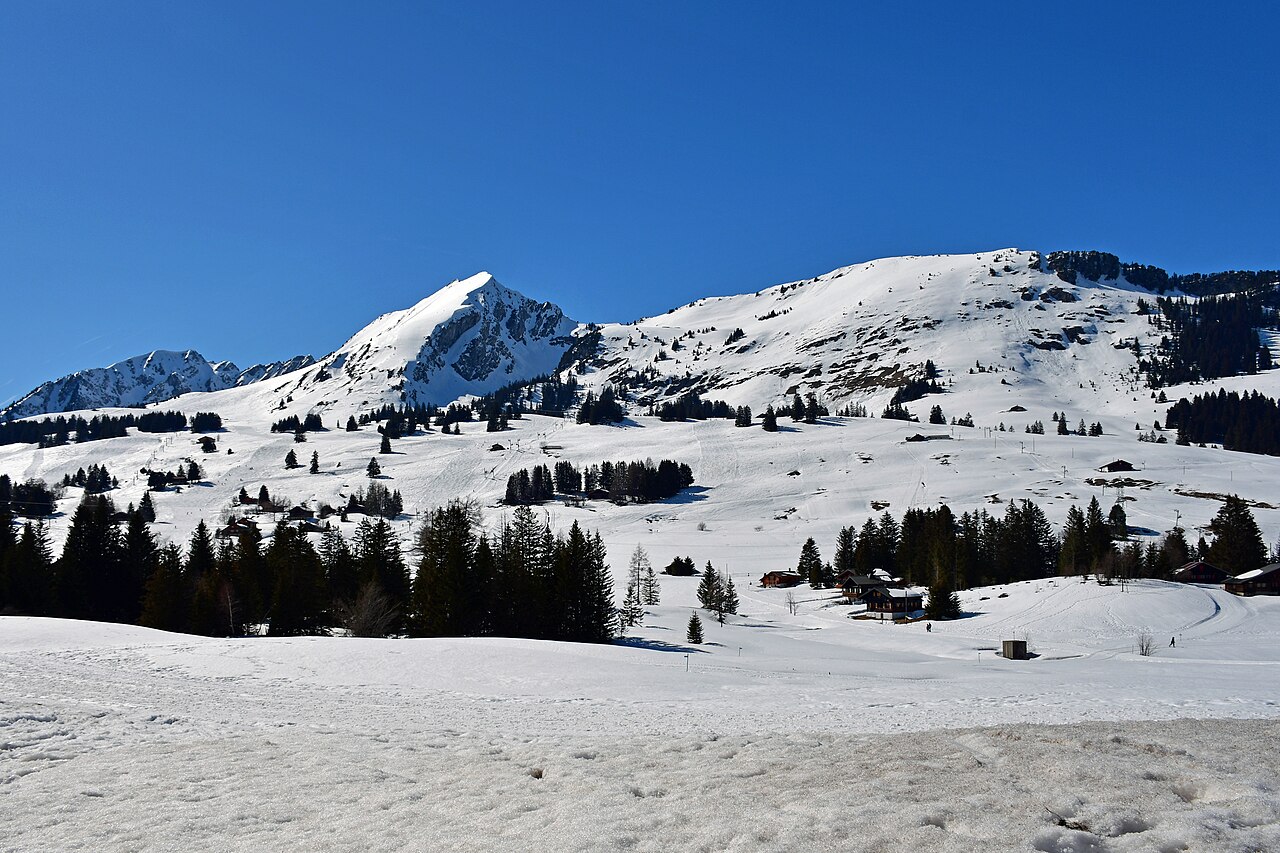Les Mosses — winter ski area. Photo: Gzzz. Archive image; resized.