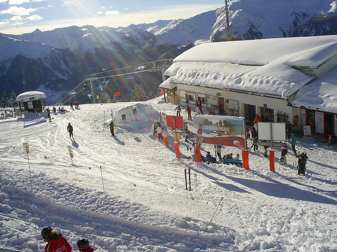Madrisa — ski area in winter. Photo: Deborah Cordwell. Archive image; resized.