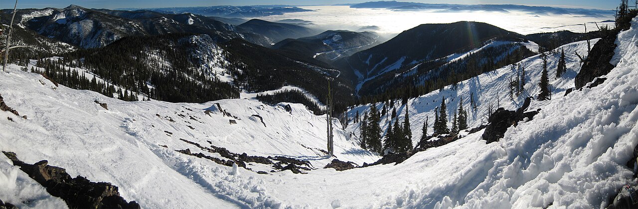 Montana Snowbowl — snowy bowl. Photo: Evan Lovely. Archive image; resized.